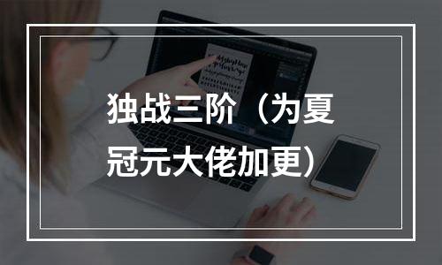 独战三阶（为夏冠元大佬加更）