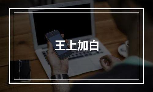 王上加白
