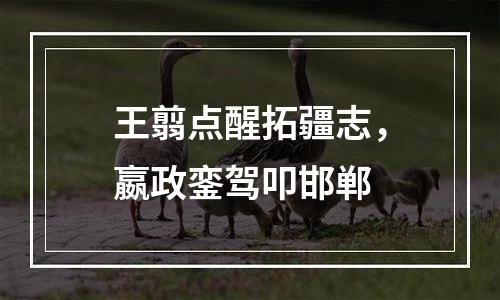 王翦点醒拓疆志，嬴政銮驾叩邯郸
