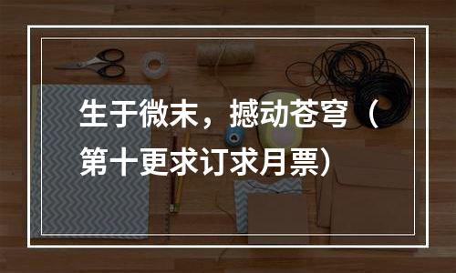 生于微末，撼动苍穹（第十更求订求月票）