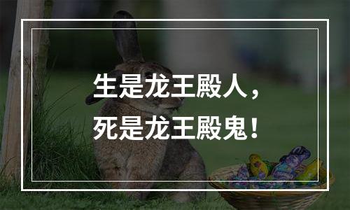 生是龙王殿人，死是龙王殿鬼！