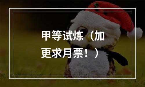 甲等试炼（加更求月票！）