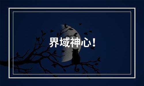 界域神心！