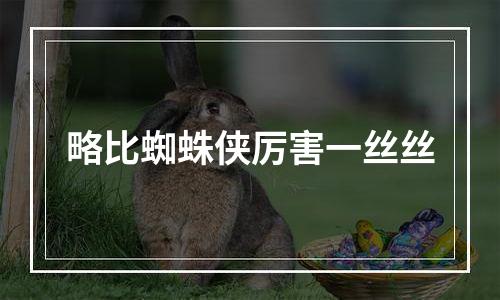 略比蜘蛛侠厉害一丝丝