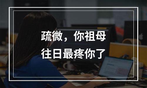 疏微，你祖母往日最疼你了