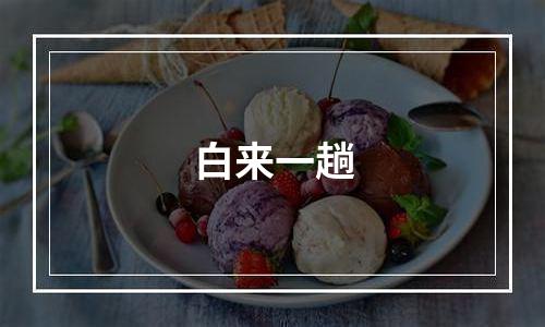 白来一趟