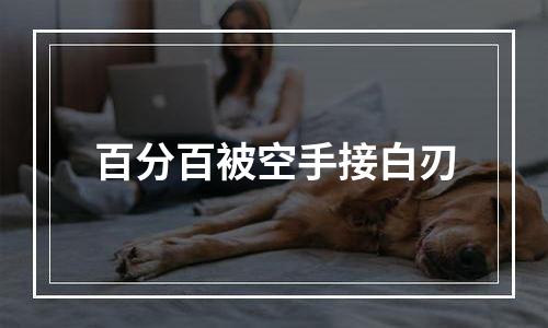 百分百被空手接白刃