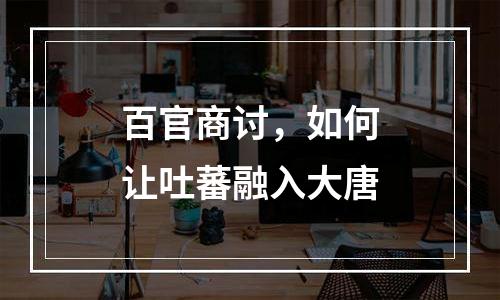 百官商讨，如何让吐蕃融入大唐