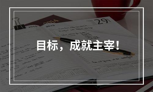 目标，成就主宰！