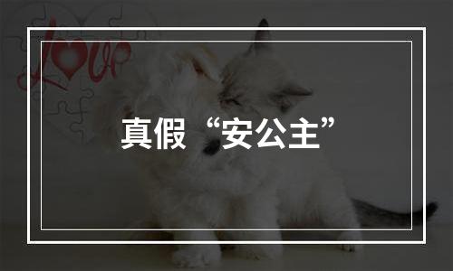 真假“安公主”