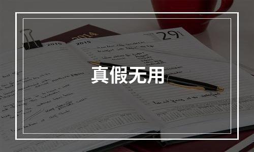 真假无用