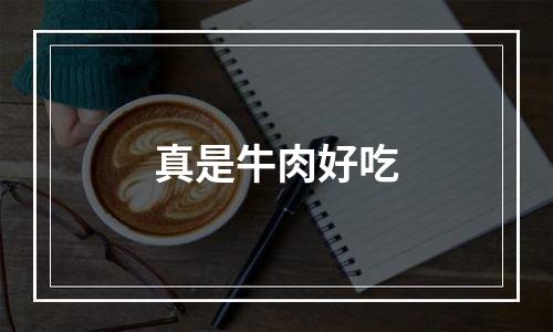 真是牛肉好吃