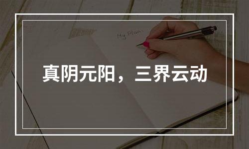 真阴元阳，三界云动