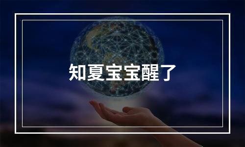 知夏宝宝醒了