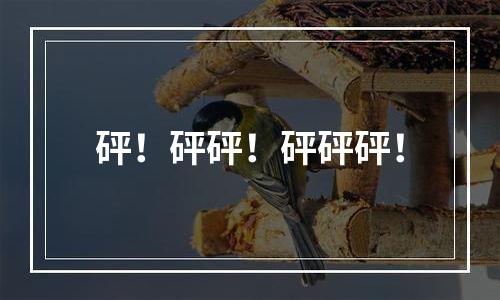 砰！砰砰！砰砰砰！