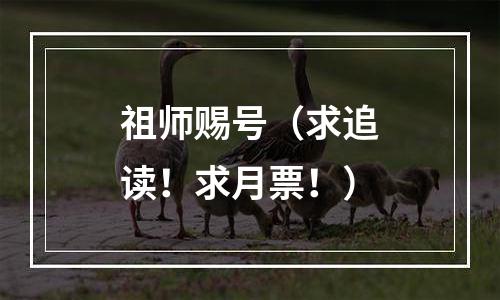 祖师赐号（求追读！求月票！）