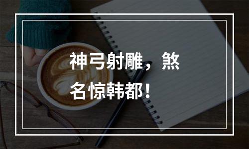 神弓射雕，煞名惊韩都！