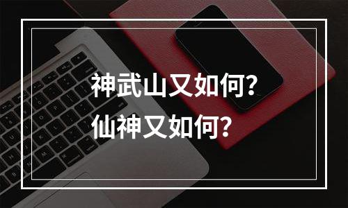 神武山又如何？仙神又如何？