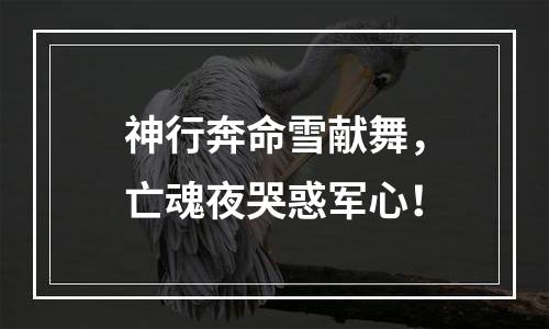 神行奔命雪献舞，亡魂夜哭惑军心！