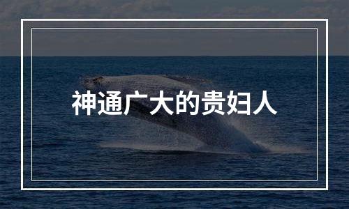 神通广大的贵妇人