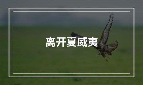 离开夏威夷