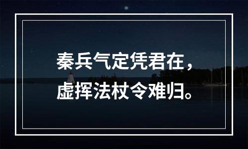 秦兵气定凭君在，虚挥法杖令难归。