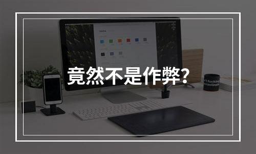 竟然不是作弊？
