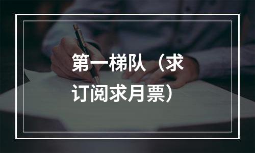 第一梯队（求订阅求月票）