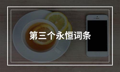第三个永恒词条