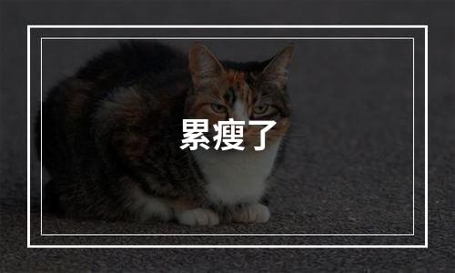 累瘦了