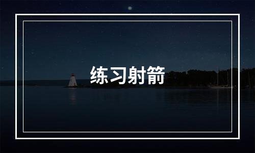 练习射箭