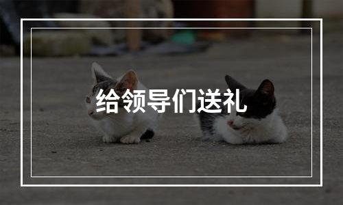 给领导们送礼