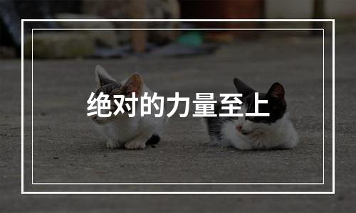 绝对的力量至上