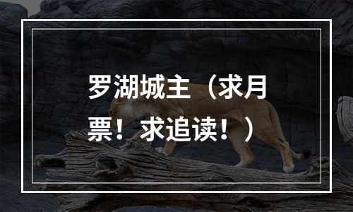 罗湖城主（求月票！求追读！）