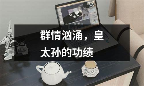 群情汹涌，皇太孙的功绩