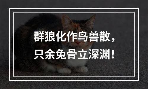 群狼化作鸟兽散，只余兔骨立深渊！