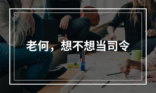 老何，想不想当司令