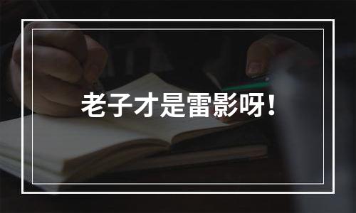 老子才是雷影呀！