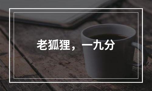 老狐狸，一九分