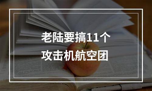 老陆要搞11个攻击机航空团