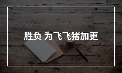 胜负 为飞飞猪加更