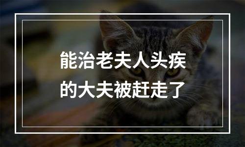 能治老夫人头疾的大夫被赶走了