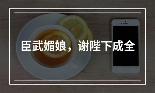 臣武媚娘，谢陛下成全