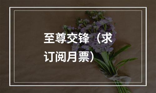 至尊交锋（求订阅月票）
