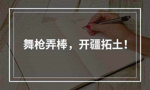 舞枪弄棒，开疆拓土！