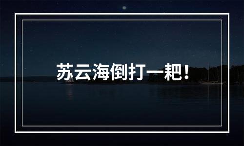 苏云海倒打一耙！