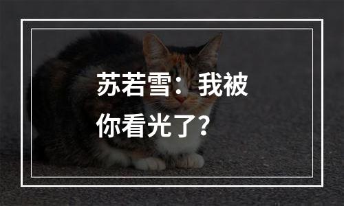 苏若雪：我被你看光了？
