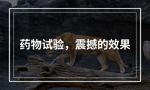 药物试验，震撼的效果