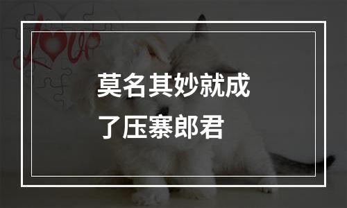 莫名其妙就成了压寨郎君