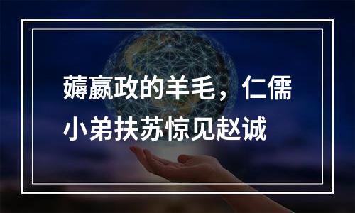 薅嬴政的羊毛，仁儒小弟扶苏惊见赵诚
